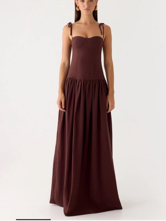 Peppermayo Dresses & Skirts - NWOT Peppermayo Giovanna Linen Maxi Dress - Chocolate Drizzle Size S